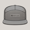 Gray Flat Brim Hat